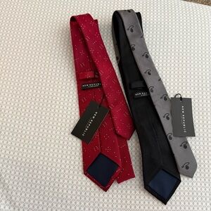 New Republic Red and Black Ties Set 100% Silk Formal Career Casual Worship NWT